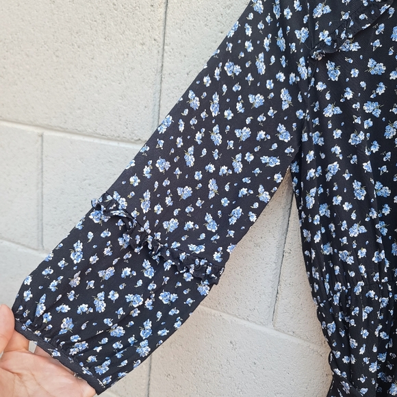 Madewell | Ruffle-Sleeve Tie-Waist Jumpsuit in Baby's Breath Size XS Style AF156 - Picture 4 of 14